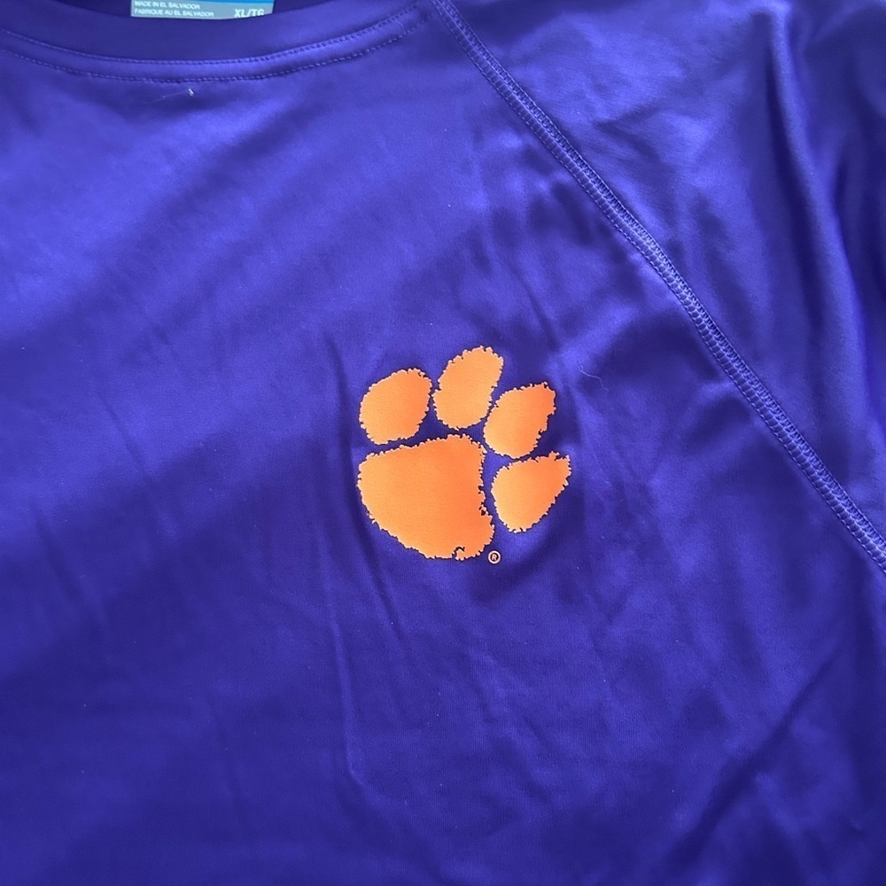 Clemson Tigers Columbia Terminal Tackle Omni-Shade Raglan Long Sleeve T-Shirt - Picture 3 of 5